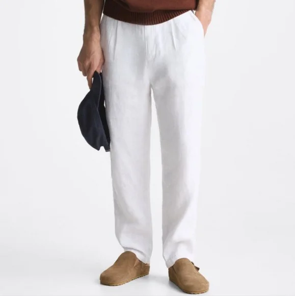 ZARA 100% LINEN PANTS SIZE 30 - Picture 2 of 7